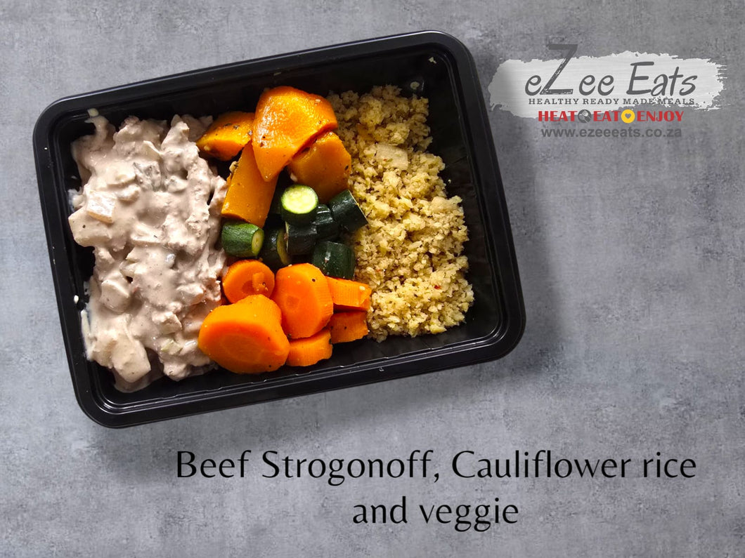 LC Beef Stroganoff  with Cauliflower Rice & seasonal veggie