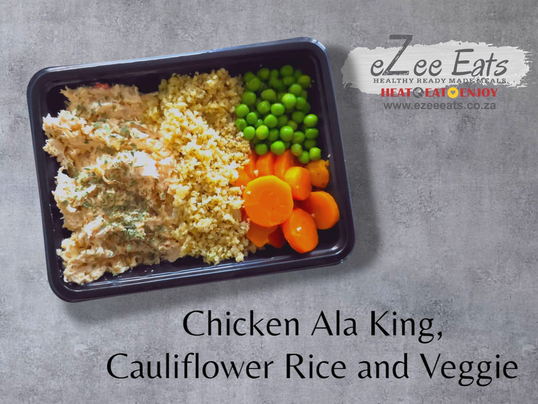 LC Chicken ala King, Cauliflower rice and season veggies