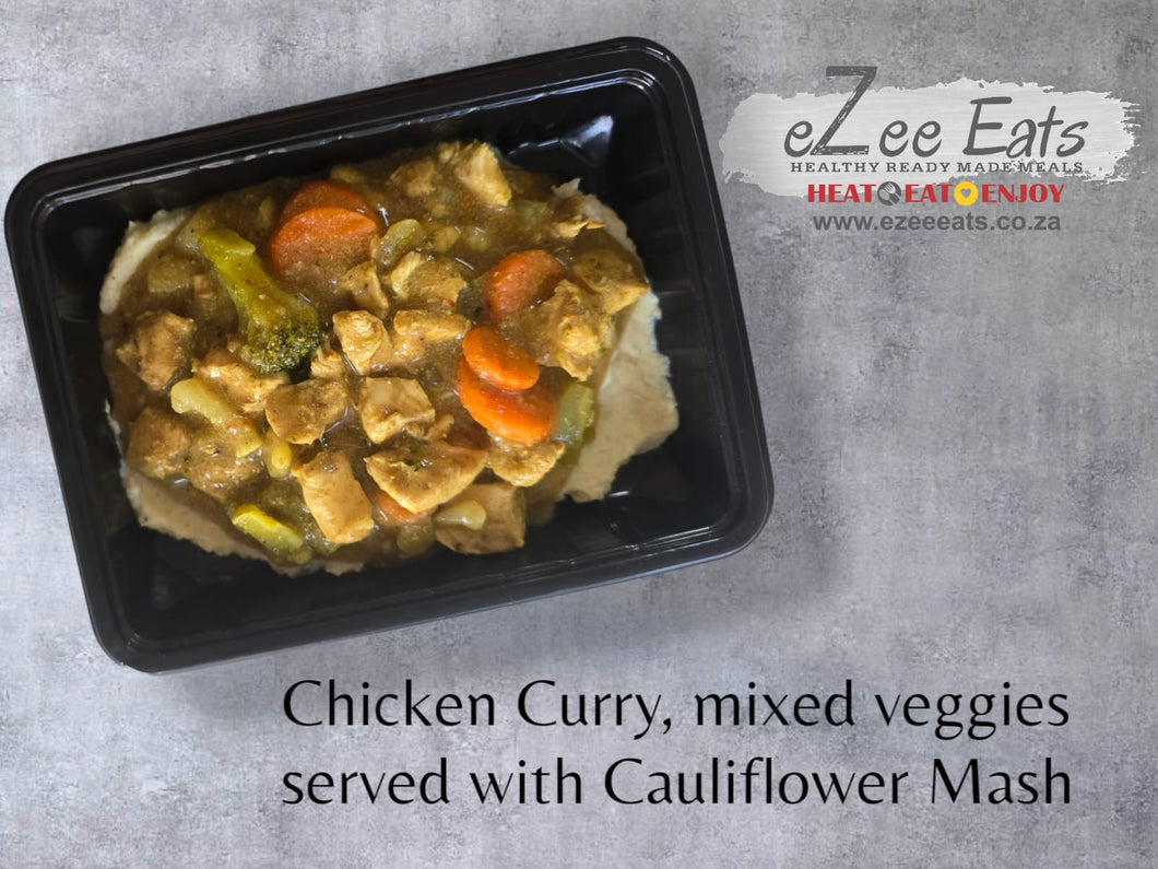 LC Curry Chicken and Vegetable stew served with Cauliflower Mash